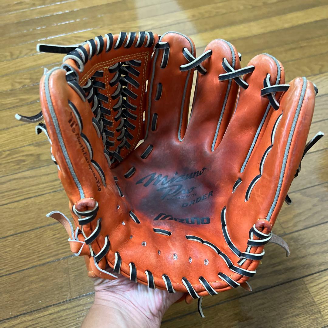 Mizuno ミズノプロ 野球グローブ オレンジ