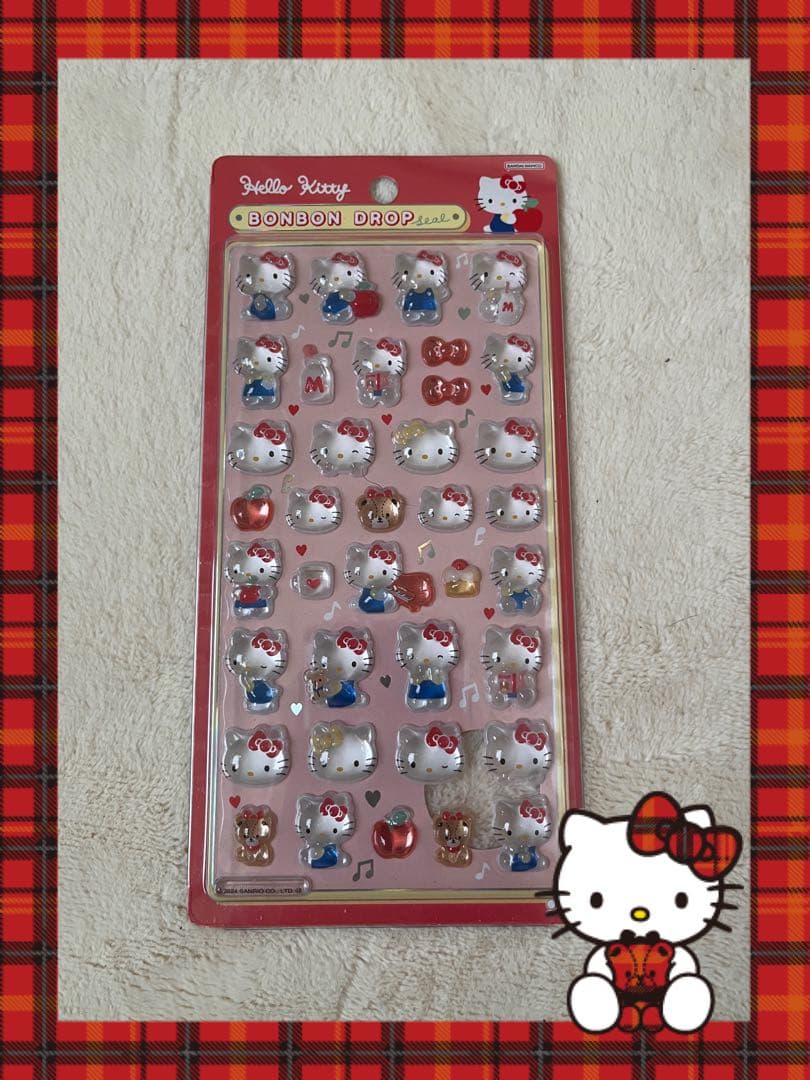 ボンボンドロップシールハローキティ5枚＋シール帳2冊