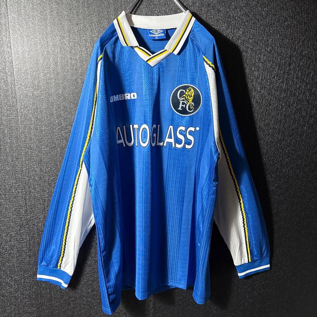 【★チェルシー】 古着 アンブロ サッカー レトロ ユニフォーム 2XL ★希少