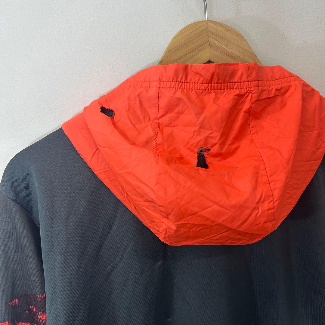 adidas アディダス ジップパーカー XL ブラック オレンジ スポーツ