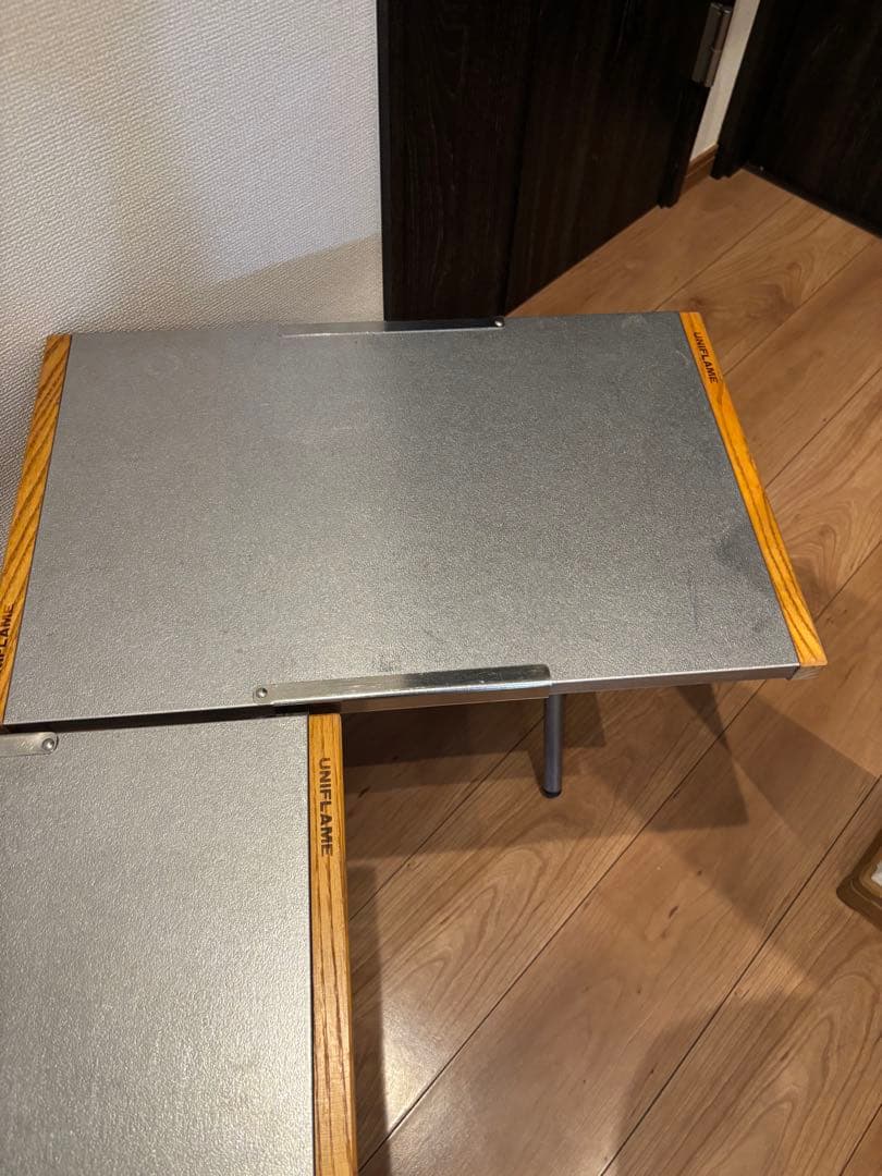 値下げ❗️UNIFLAMEユニフレーム焚き火テーブル2個セットIKEA ラック付き