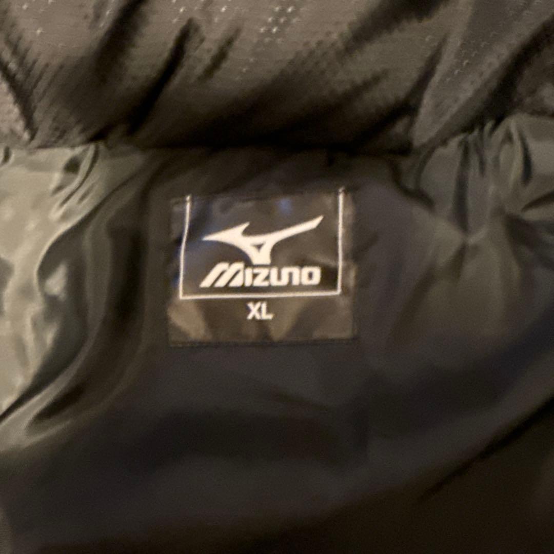 Mizuno フード付きベンチコート ダウン ブラック XL