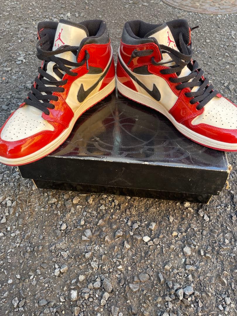 シューズ(男性用) NIKE AIR JORDAN 1 RETRO PATENT CHICAGO