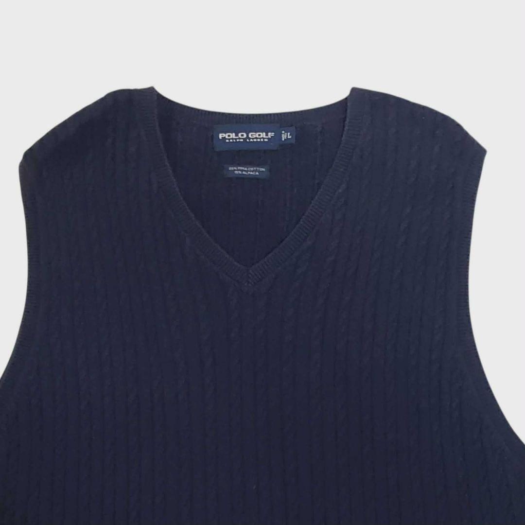 RALPH LAUREN　POLO GOLF　ケーブルニットベスト　アルパカ混