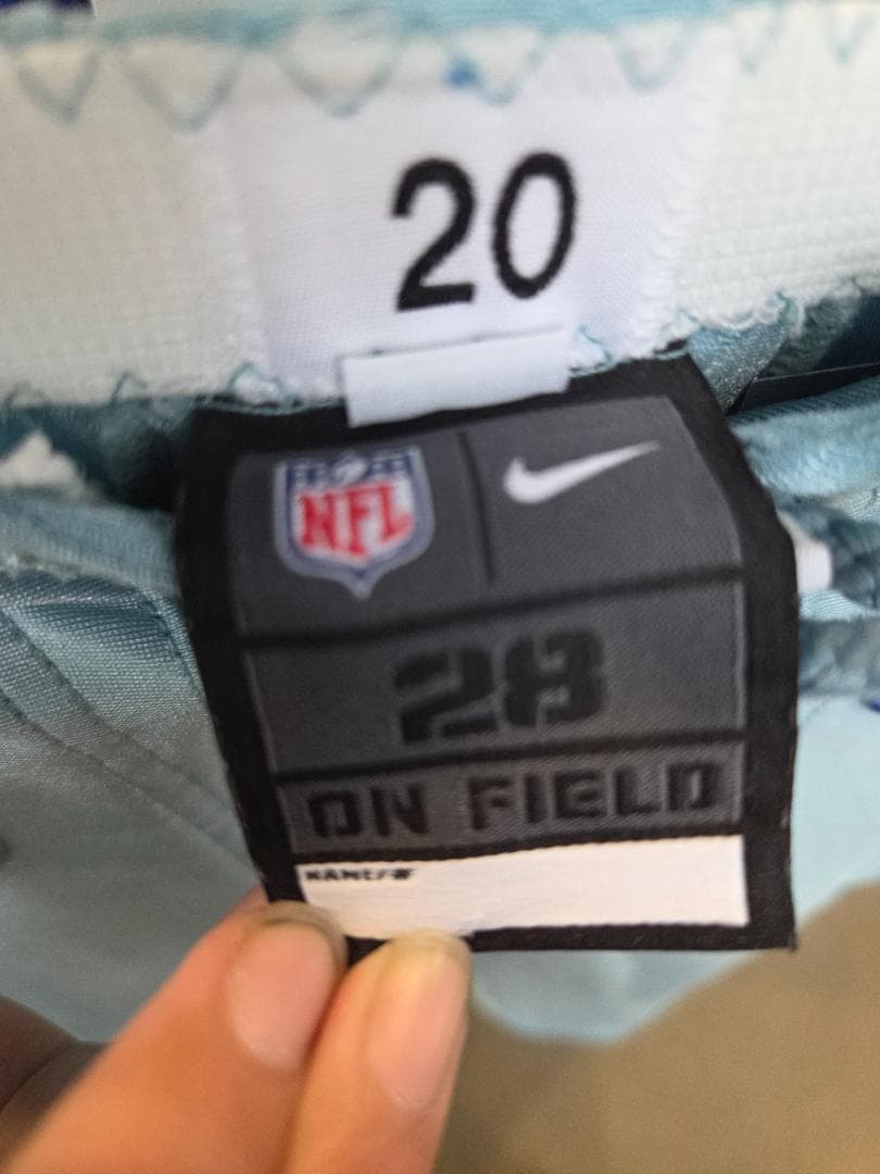 NIKE NFL ゲームパンツ 水色 サイズ28 ON FIELD