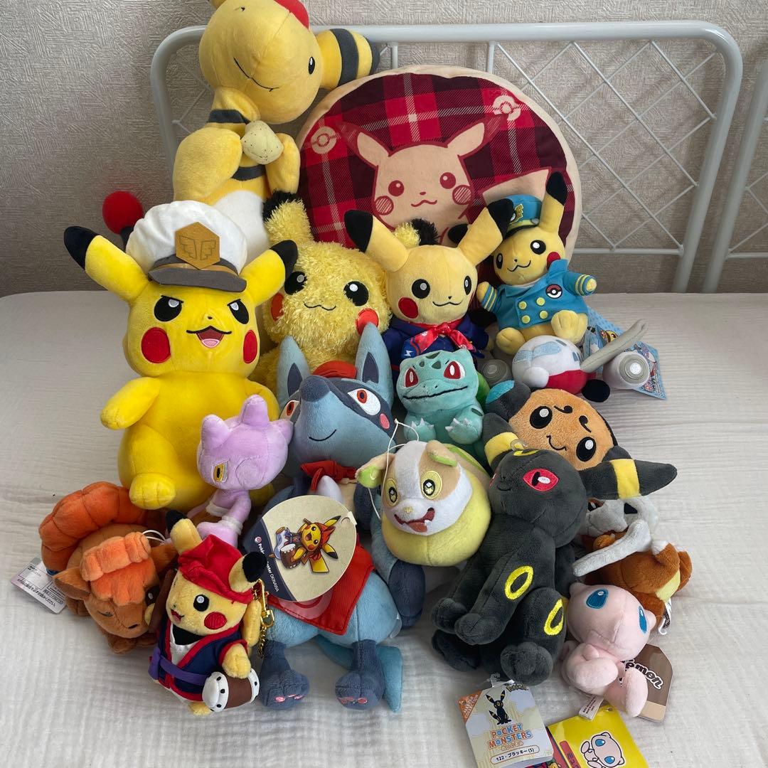 美品　ポケモン ぬいぐるみ人形マスコット16体セット　タグ付き