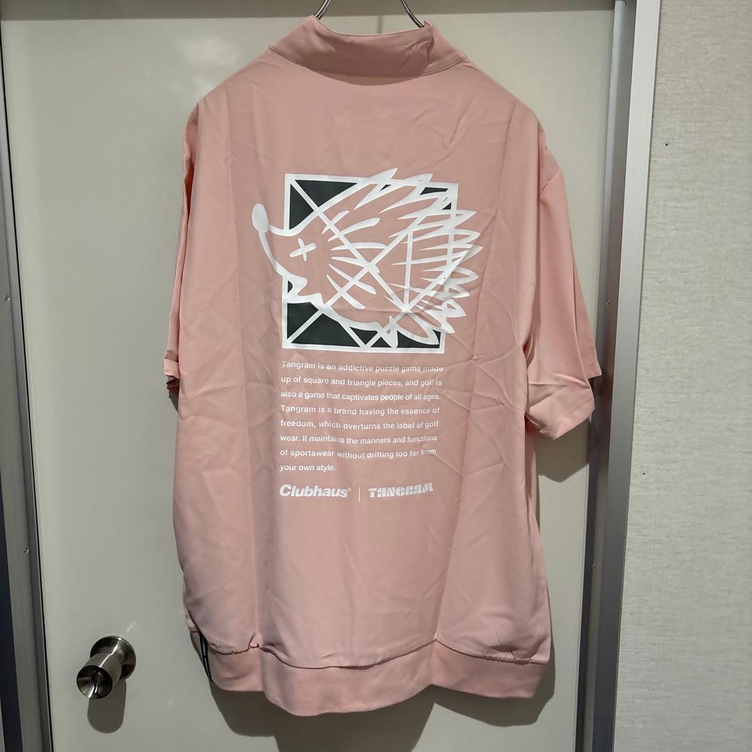 Clubhaus | tangramピンク ハーフジップシャツ XL