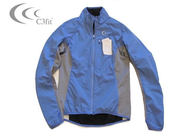 C3fit ウォームランニングジャケット S ライトブルー