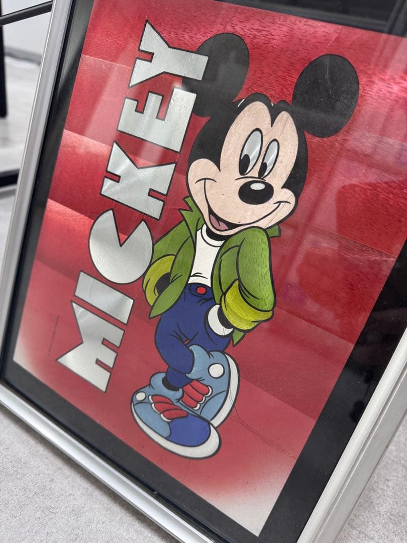 ディズニー ミッキーマウス アートパネル　アンティーク
