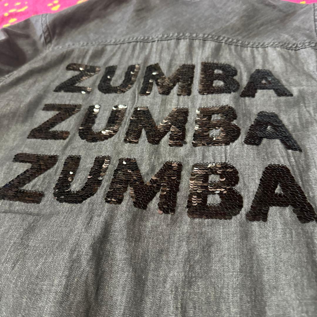 お値下げ！Zumba Sparkle Button Down スパンコールシャツ