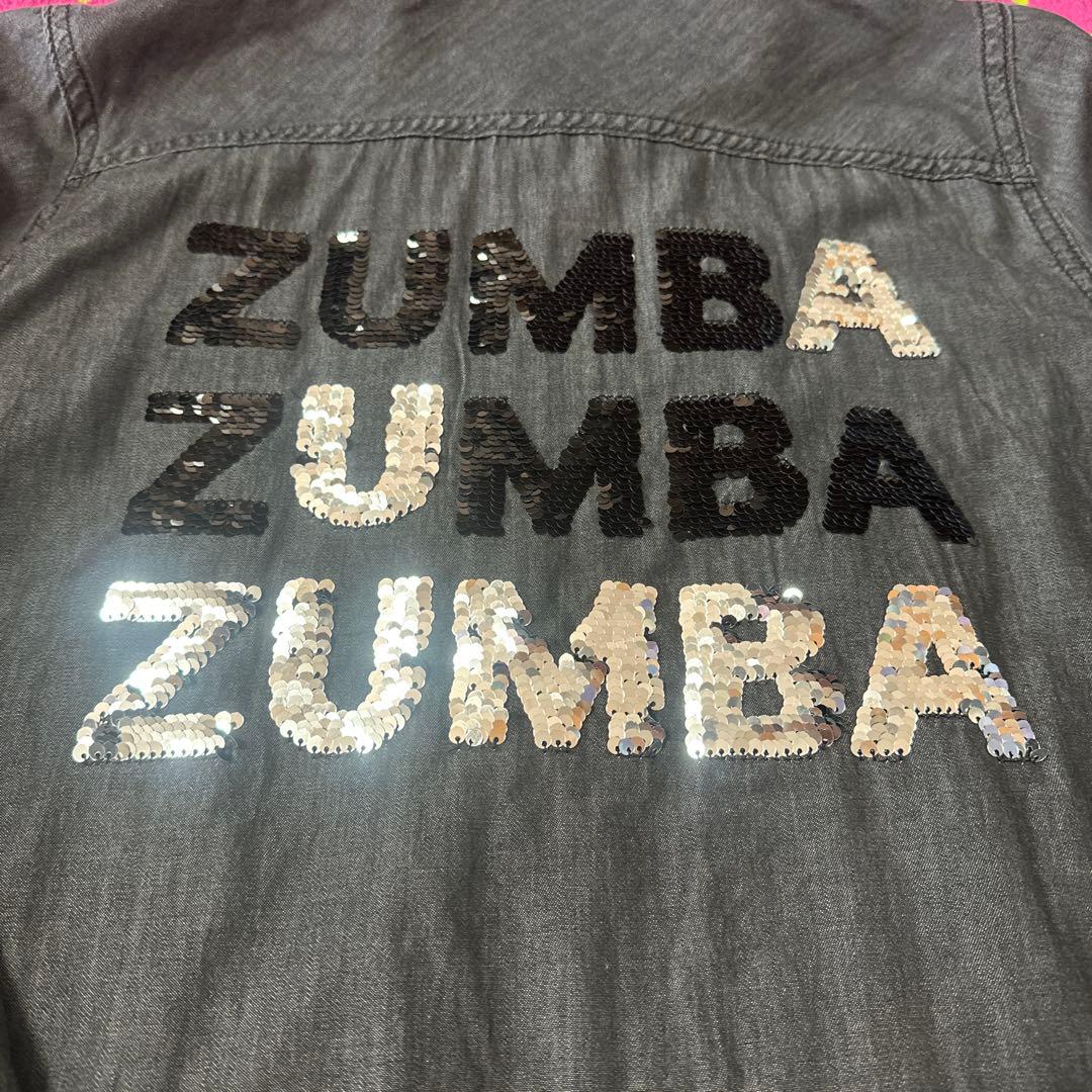 お値下げ！Zumba Sparkle Button Down スパンコールシャツ