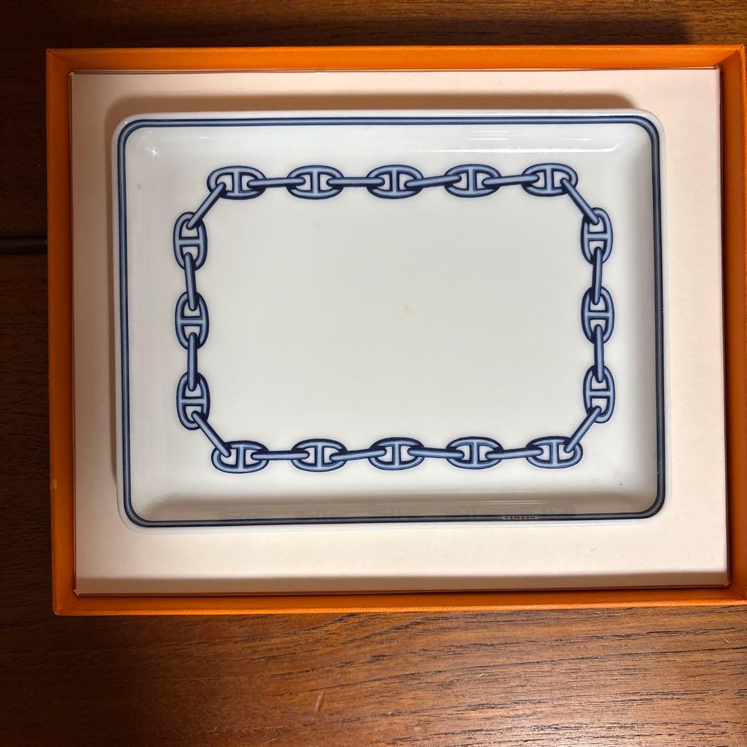 【HERMES 】シェーヌダンクル　 スクエアプレード　トレー皿