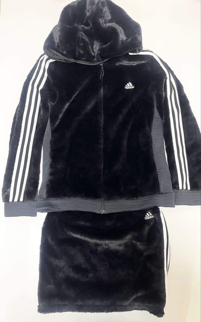 【美品❣️】adidas golf ボアフリースジャケット スカート セットアップ
