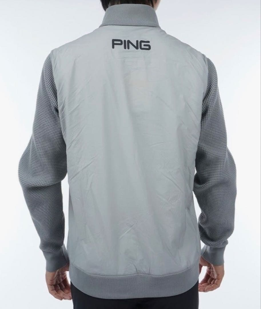 LL 新品　PING ドッキングブルゾン　ストレッチ性・透け防止　メンズ　グレー