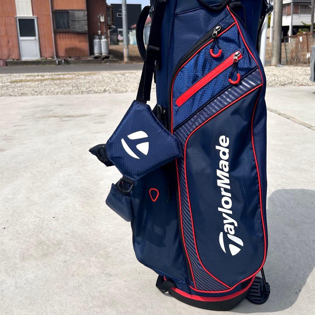 TaylorMade/テーラーメード ゴルフキャディバッグ ネイビー/レッド