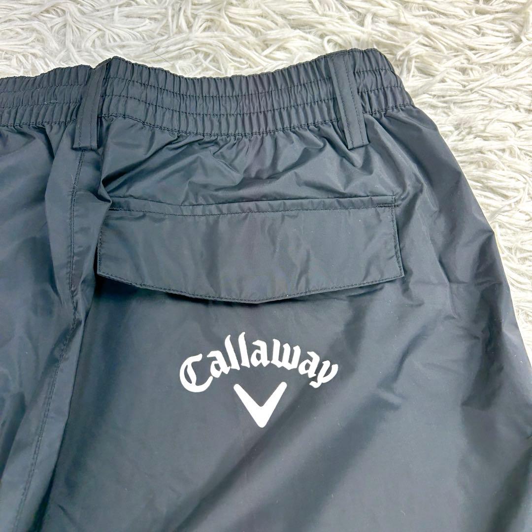 【美品】キャロウェイ　レインウェア　セットアップ　L　白×黒　2way　透湿