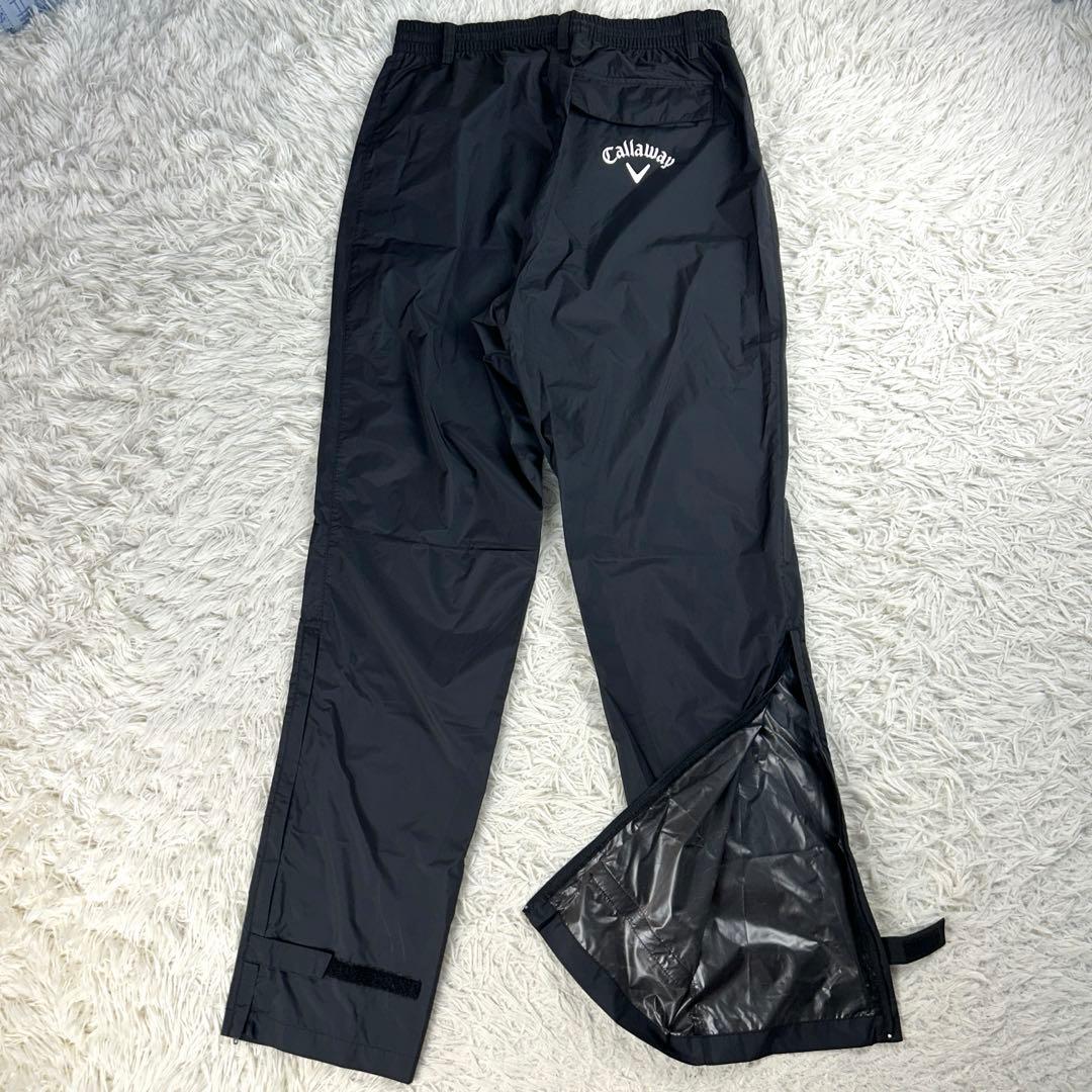 【美品】キャロウェイ　レインウェア　セットアップ　L　白×黒　2way　透湿