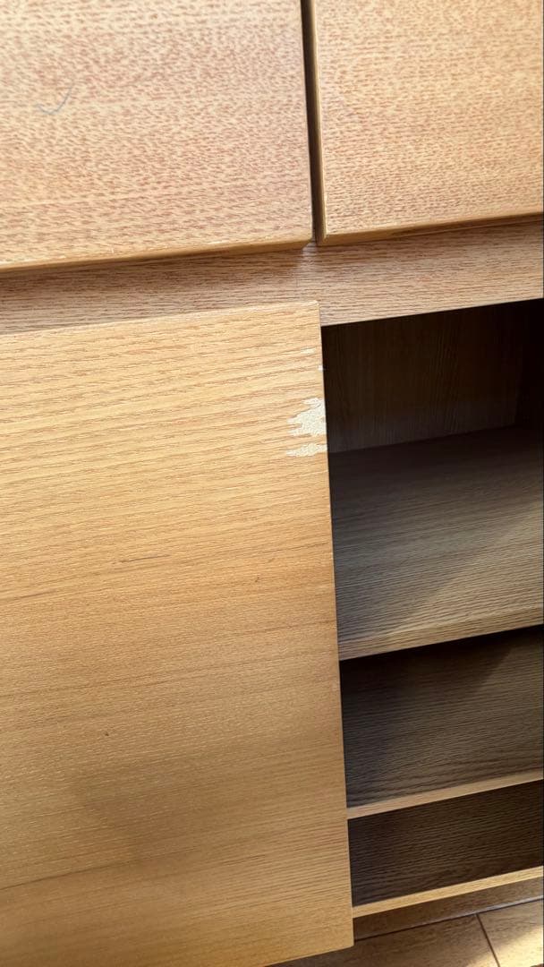 無印良品　タモ材キャビネット 2引き出し 2扉