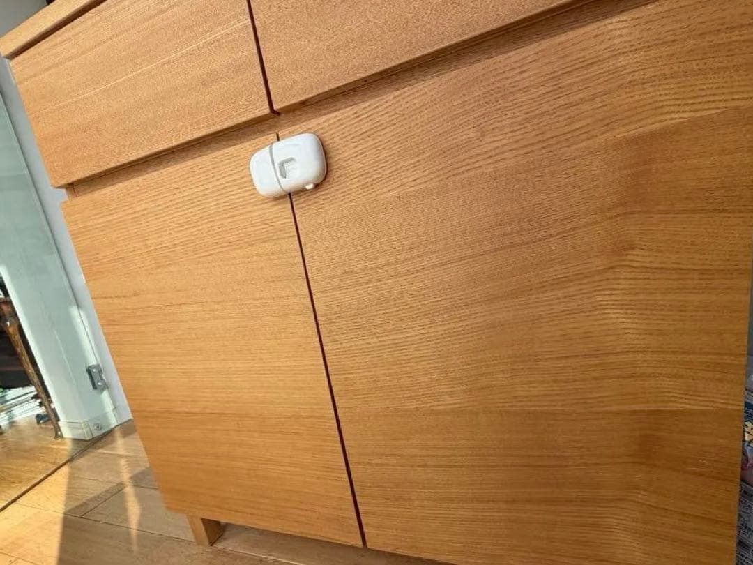 無印良品　タモ材キャビネット 2引き出し 2扉