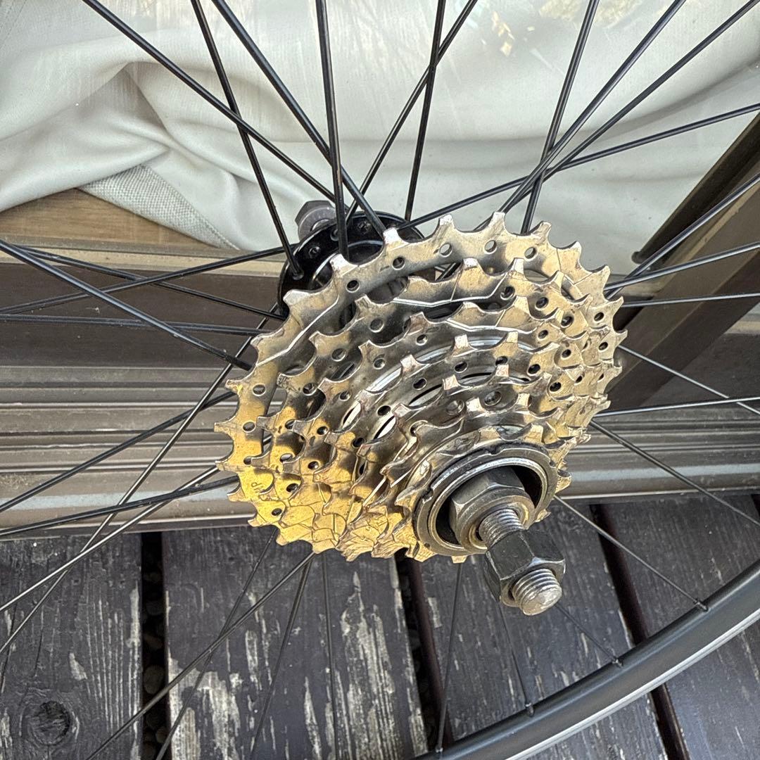 マウンテンバイク クアンド 700cクリンチャー 前後 ホイールセット アルミ