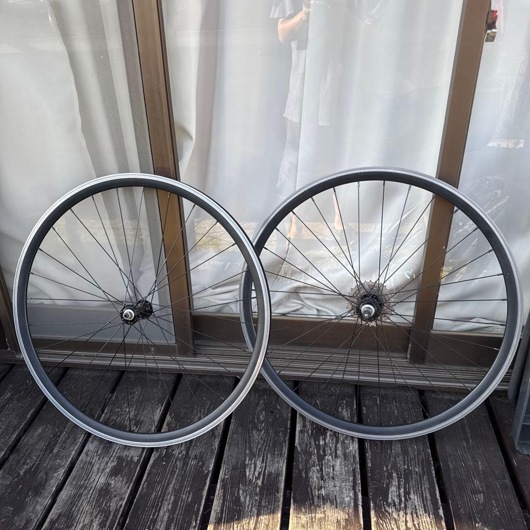 マウンテンバイク クアンド 700cクリンチャー 前後 ホイールセット アルミ