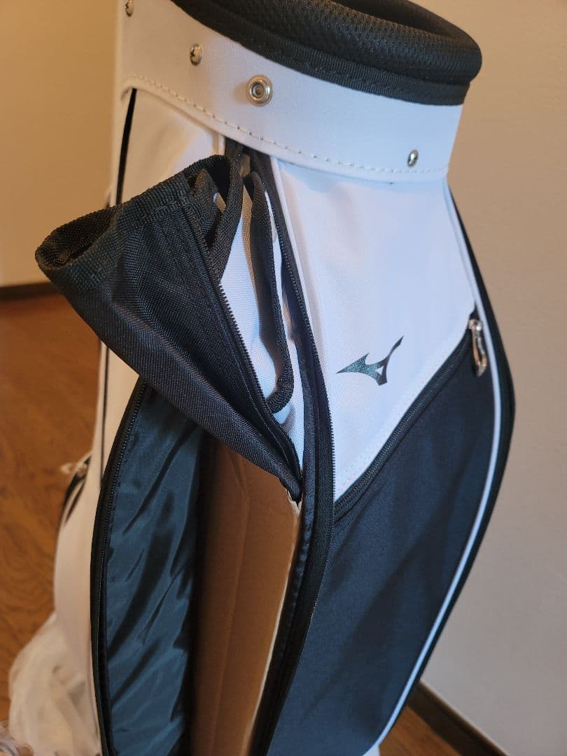 お値下【新品未使用】Mizuno ゴルフキャディバッグ 白黒