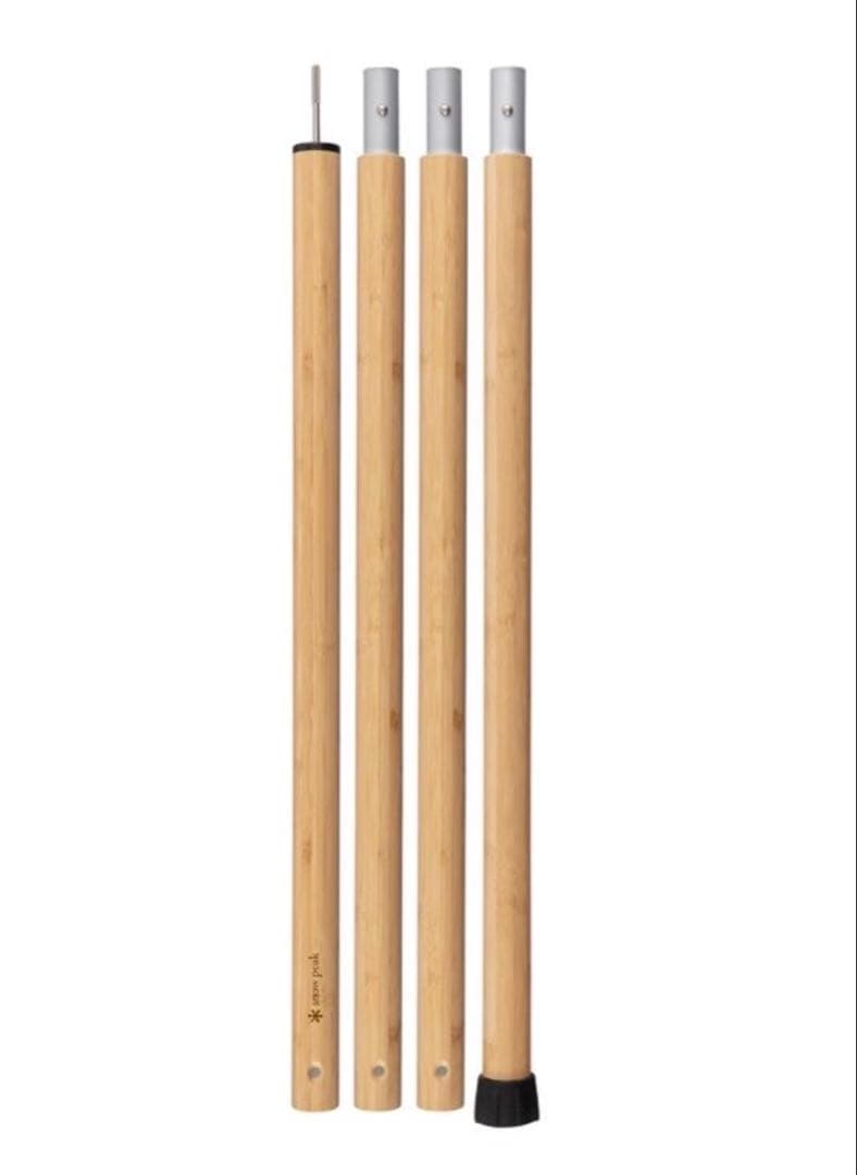  peakウッドポール280CM 2本/120CM 2本セット