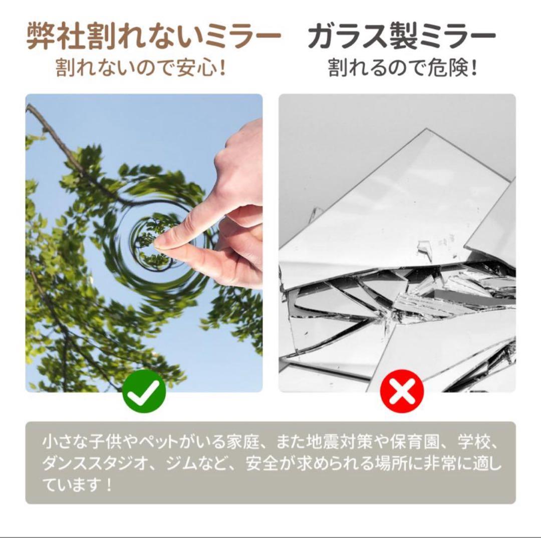 割れないプラスチック製スタンド折り畳みミラー