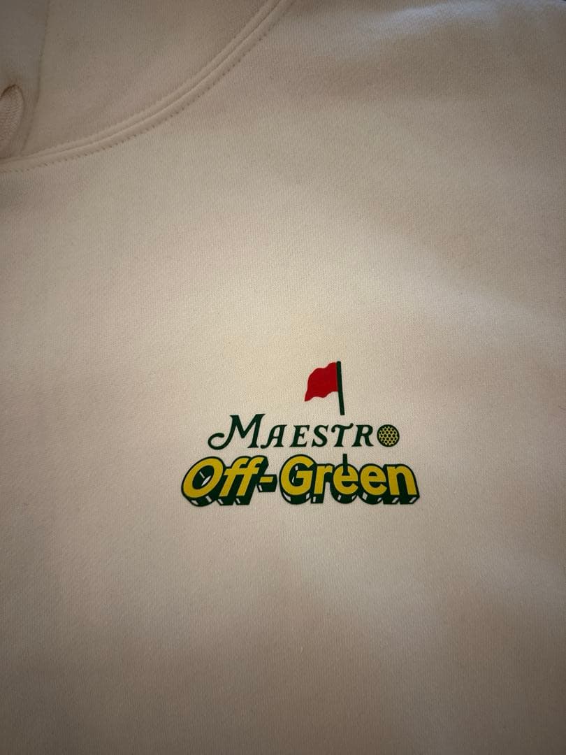 韓国発！off green Maestro フーディー XL クリーム色