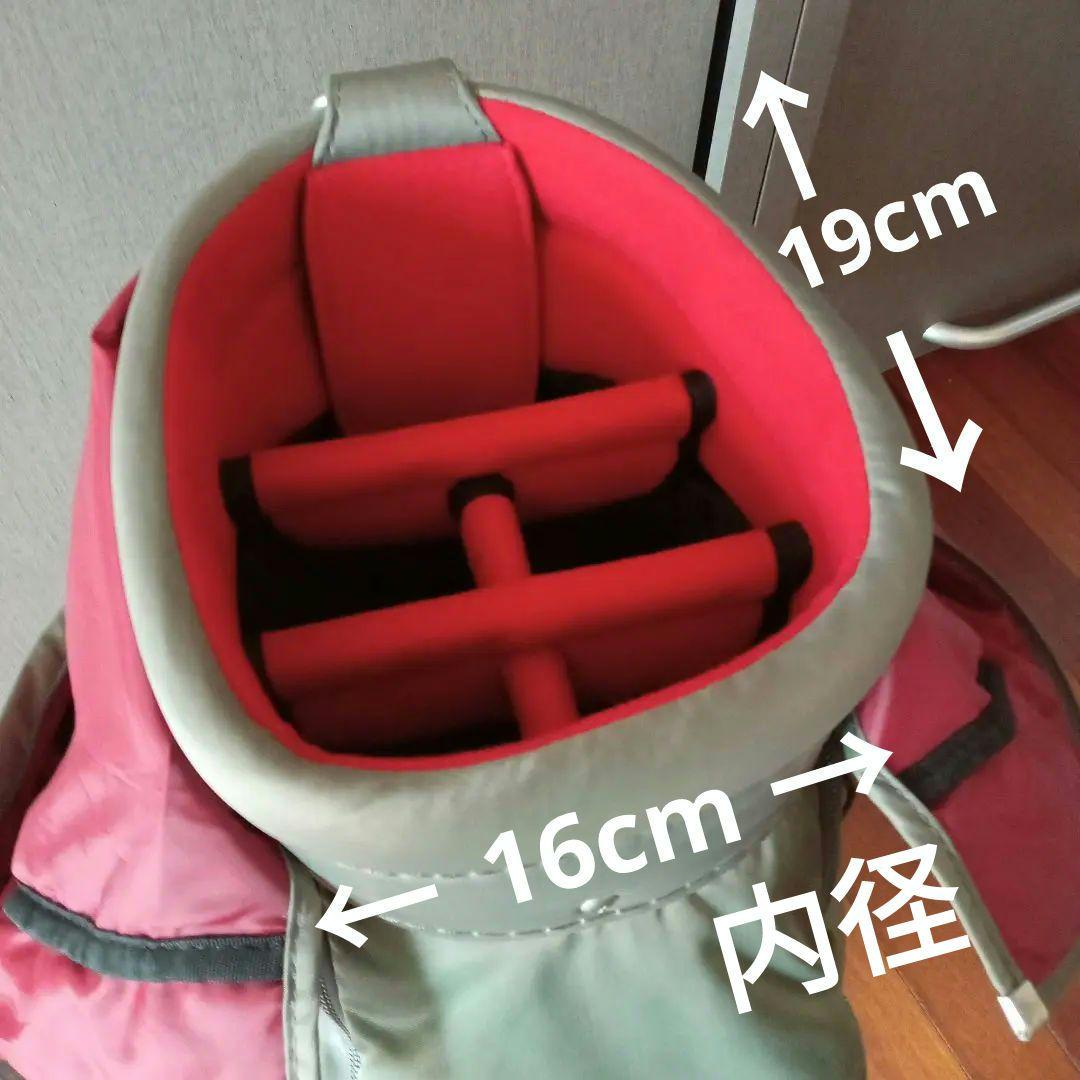 【オノフ】多機能GOLFバッグ［スタイリッシュグレー] 内装［赤］