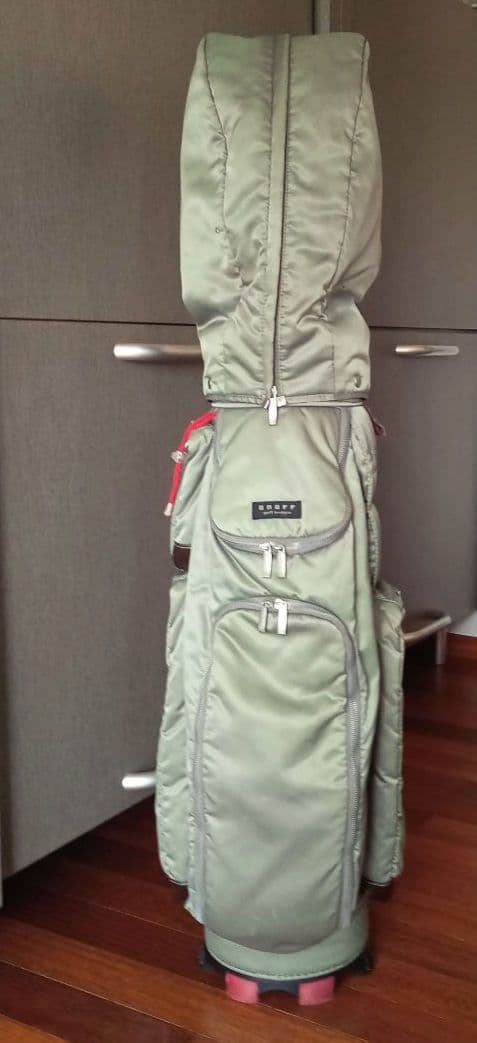 【オノフ】多機能GOLFバッグ［スタイリッシュグレー] 内装［赤］