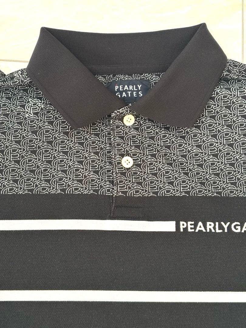 美品　PEARLY GATES ロゴポロシャツ 4 ゴルフ　ネイビー