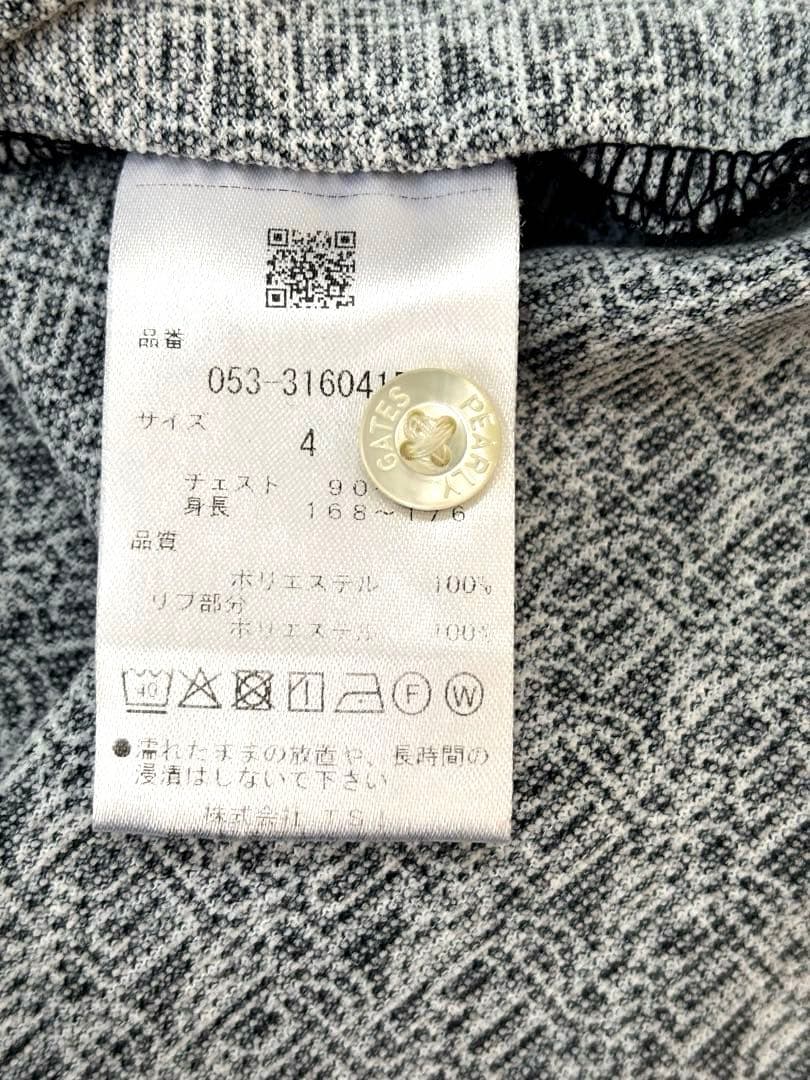 美品　PEARLY GATES ロゴポロシャツ 4 ゴルフ　ネイビー