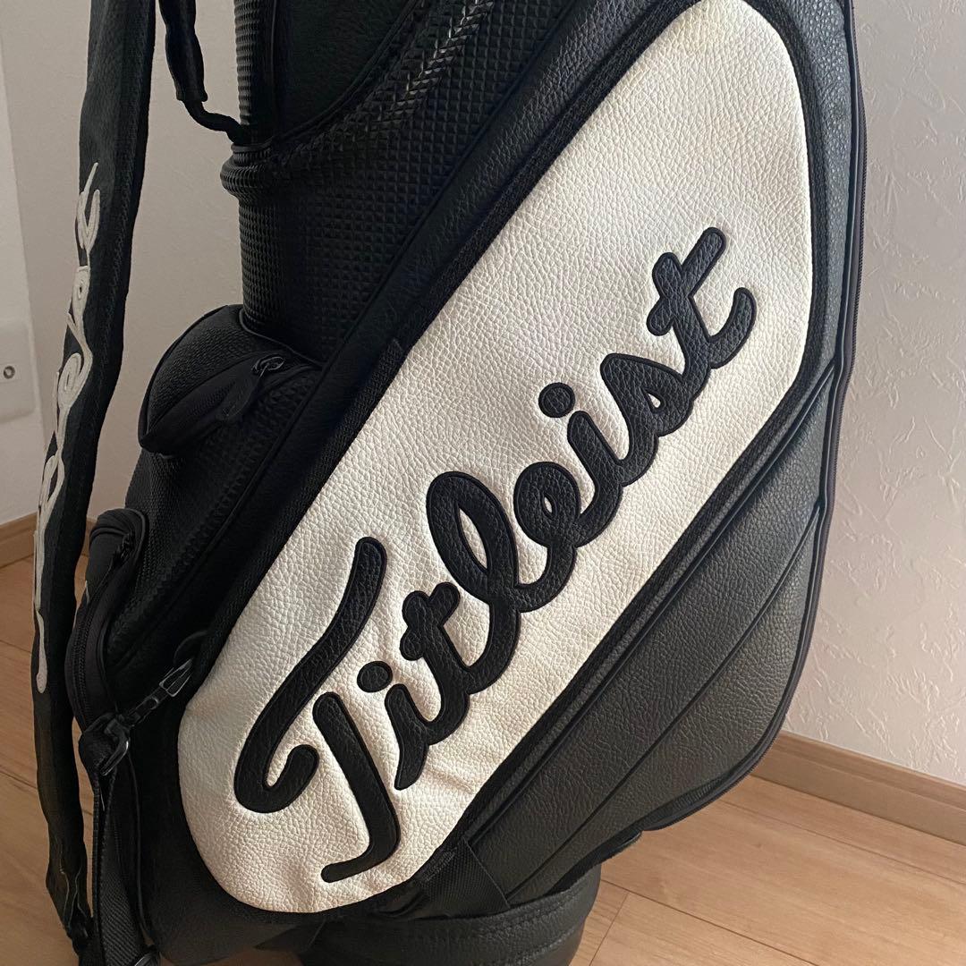 【美品】Titleist タイトリスト キャディバッグ 黒/白