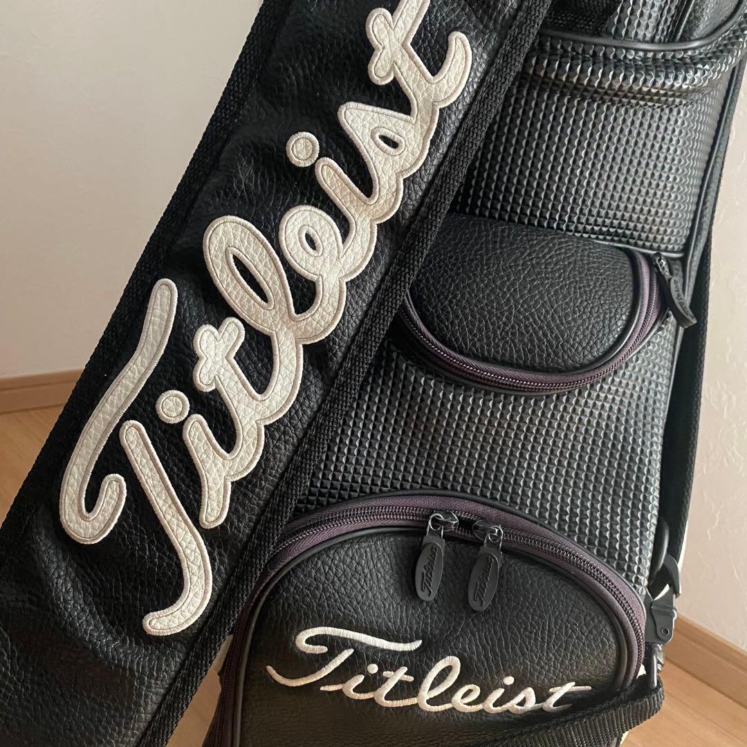 【美品】Titleist タイトリスト キャディバッグ 黒/白
