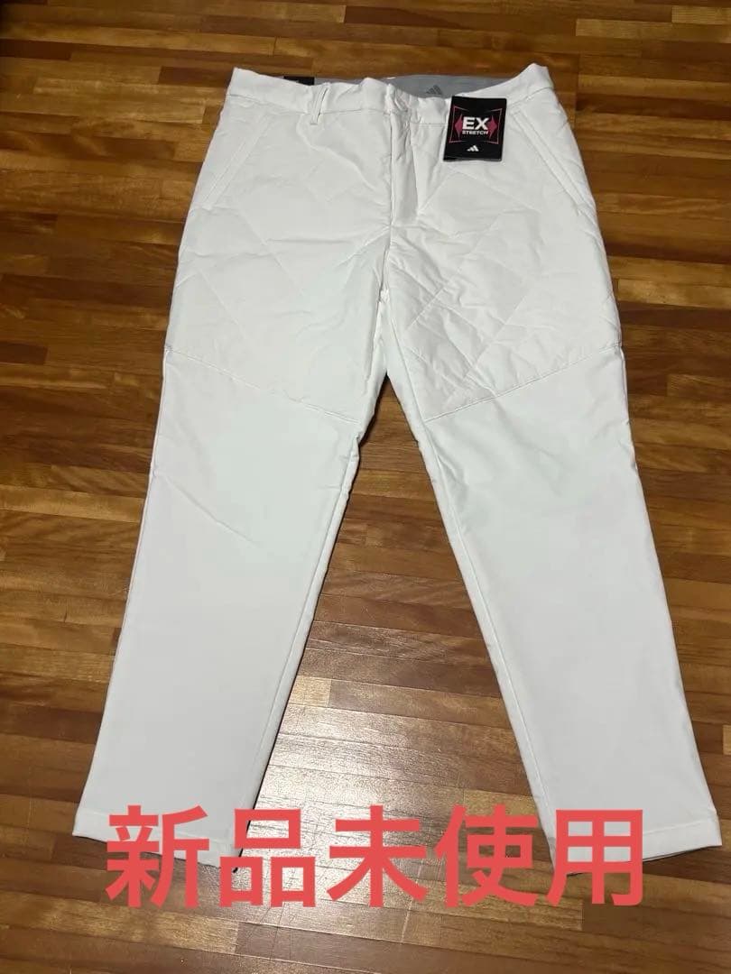 【新品未使用】アディダス ゴルフパンツ COLD.RDY 撥水白 W88
