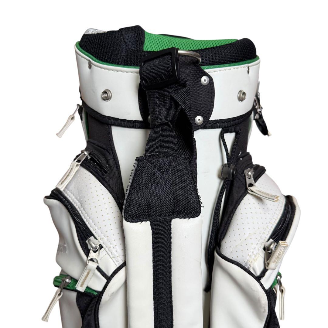 【希少限定モデル】 GOLF キャディバッグ 7口 高級感 白 緑
