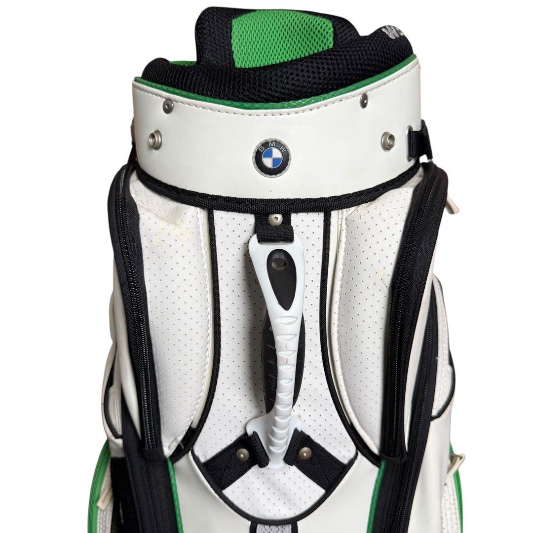 【希少限定モデル】 GOLF キャディバッグ 7口 高級感 白 緑