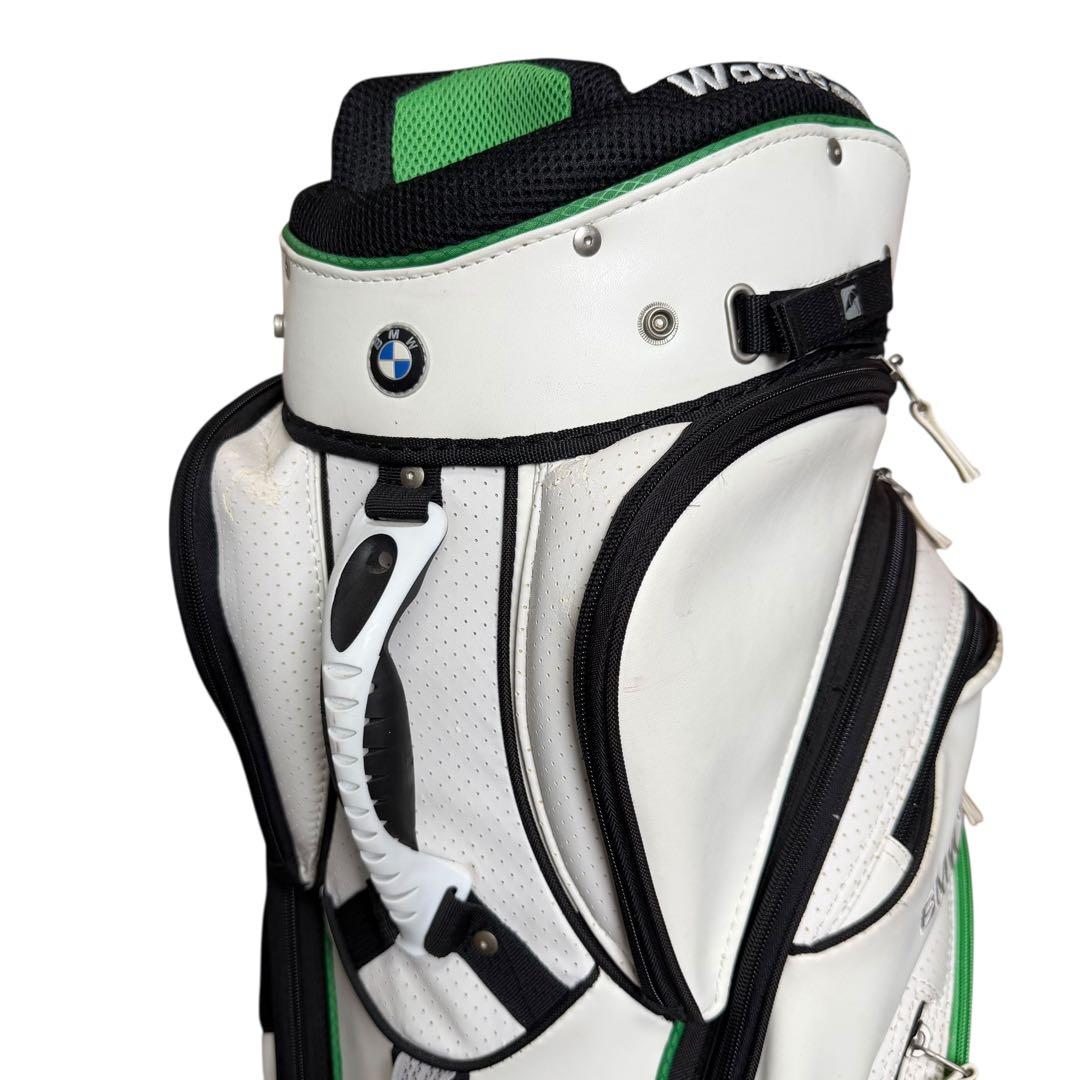 【希少限定モデル】 GOLF キャディバッグ 7口 高級感 白 緑