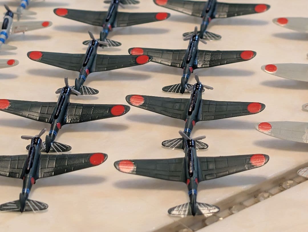 空母、艦載機３６機　零戦　ゼロ戦 1/350スケール　日本海軍
