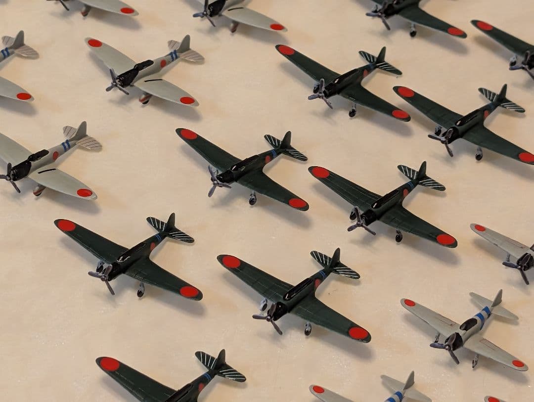 空母、艦載機３６機　零戦　ゼロ戦 1/350スケール　日本海軍