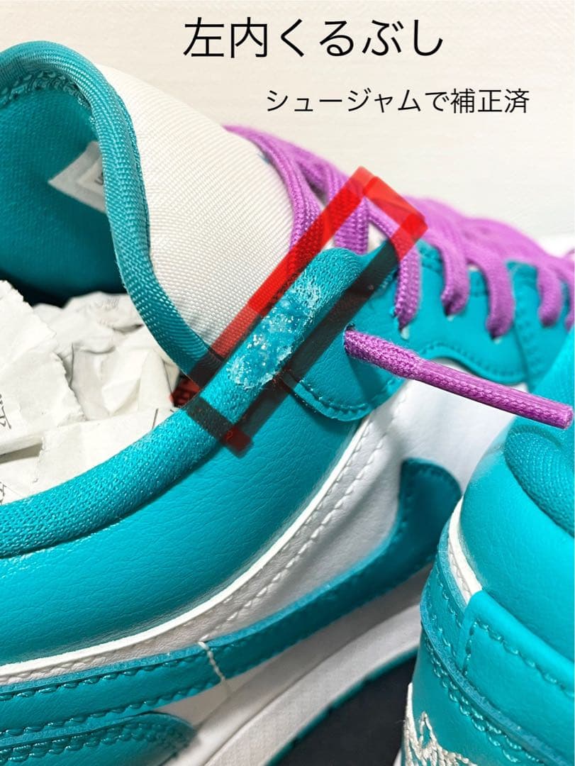 m*a様 Nike AirJordan 1Low turquoise/White