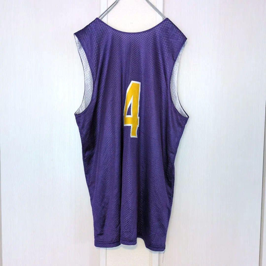 レイカーズ　ゲームシャツ　リバーシブル　ビンテージ古着　NBA　海外古着