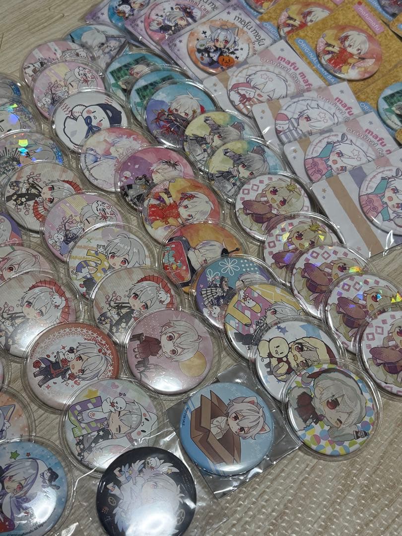 まふまふ まとめ売り ロープハンドルバッグ ぬいぐるみ 缶バッチ まふてる