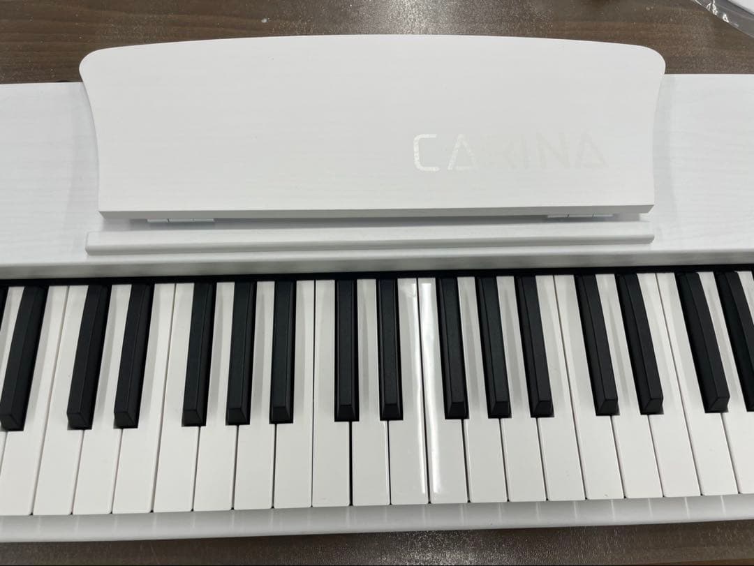 電子ピアノ88鍵盤　給電タイプ　木目調ボディ　ホワイト
