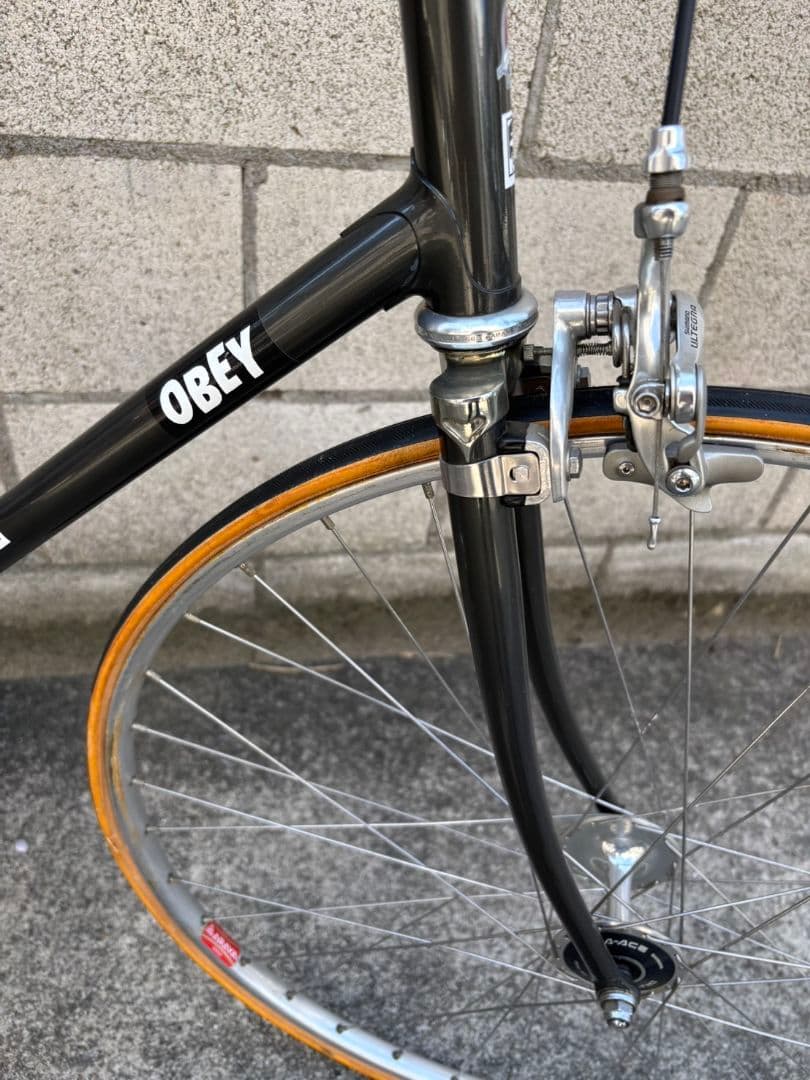 【ステandミル】超美品！FUJI ピストバイク ブラック☆おまけステム付