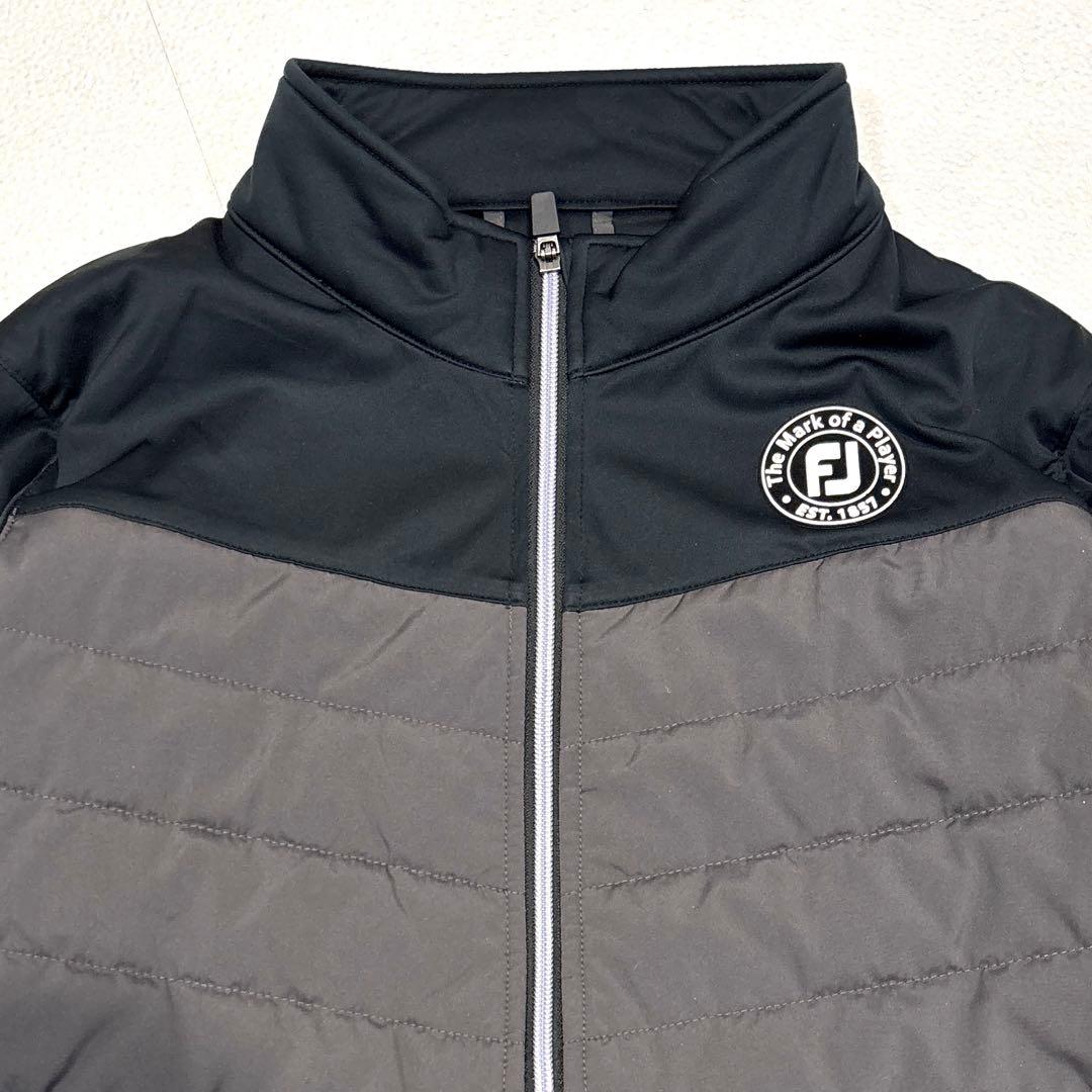 【極美品/メンズXL】フットジョイ ハイブリッド　中綿ジャケット　黒　グレー