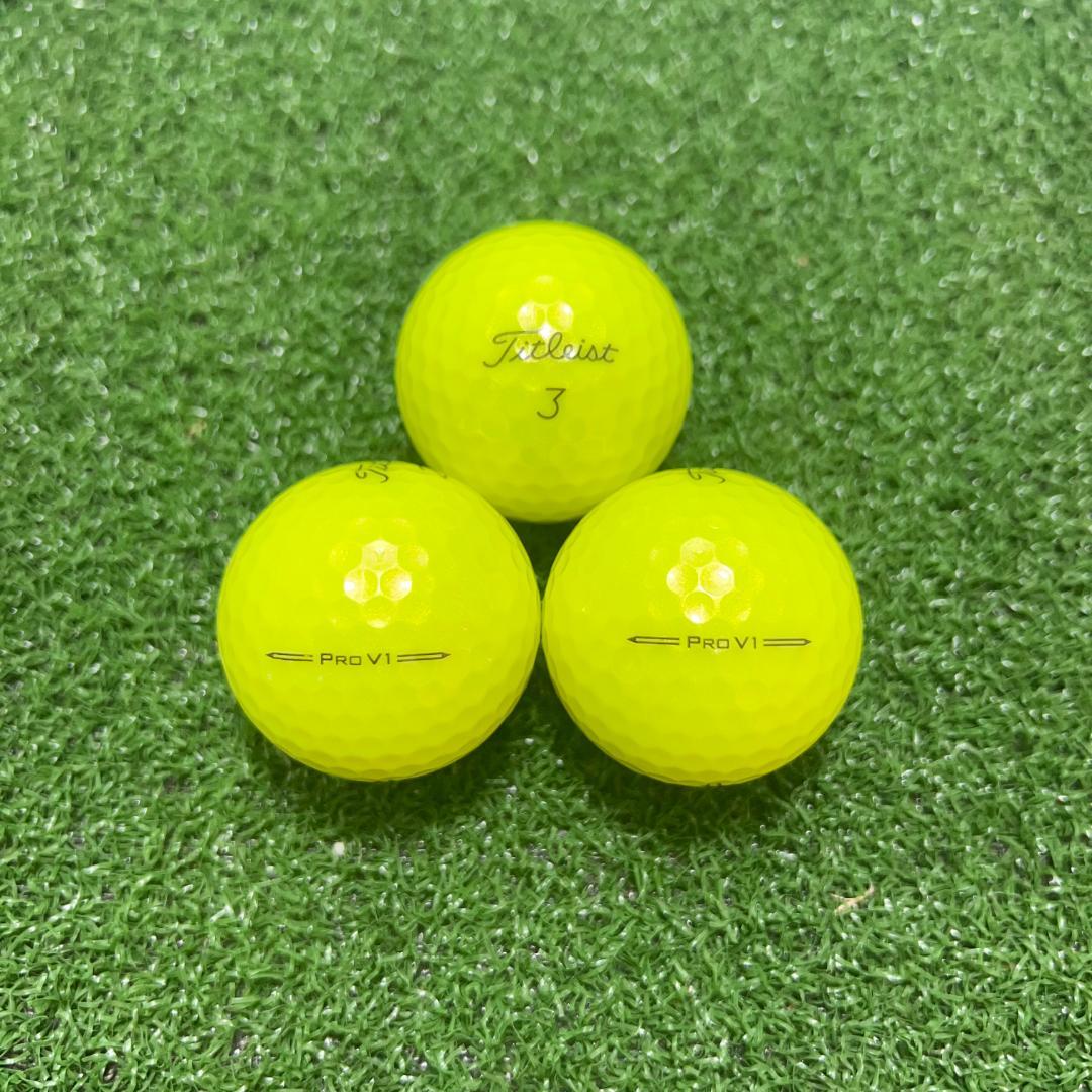 【S110】Titleist PRO V1 黄 23年 ロストボール 24球
