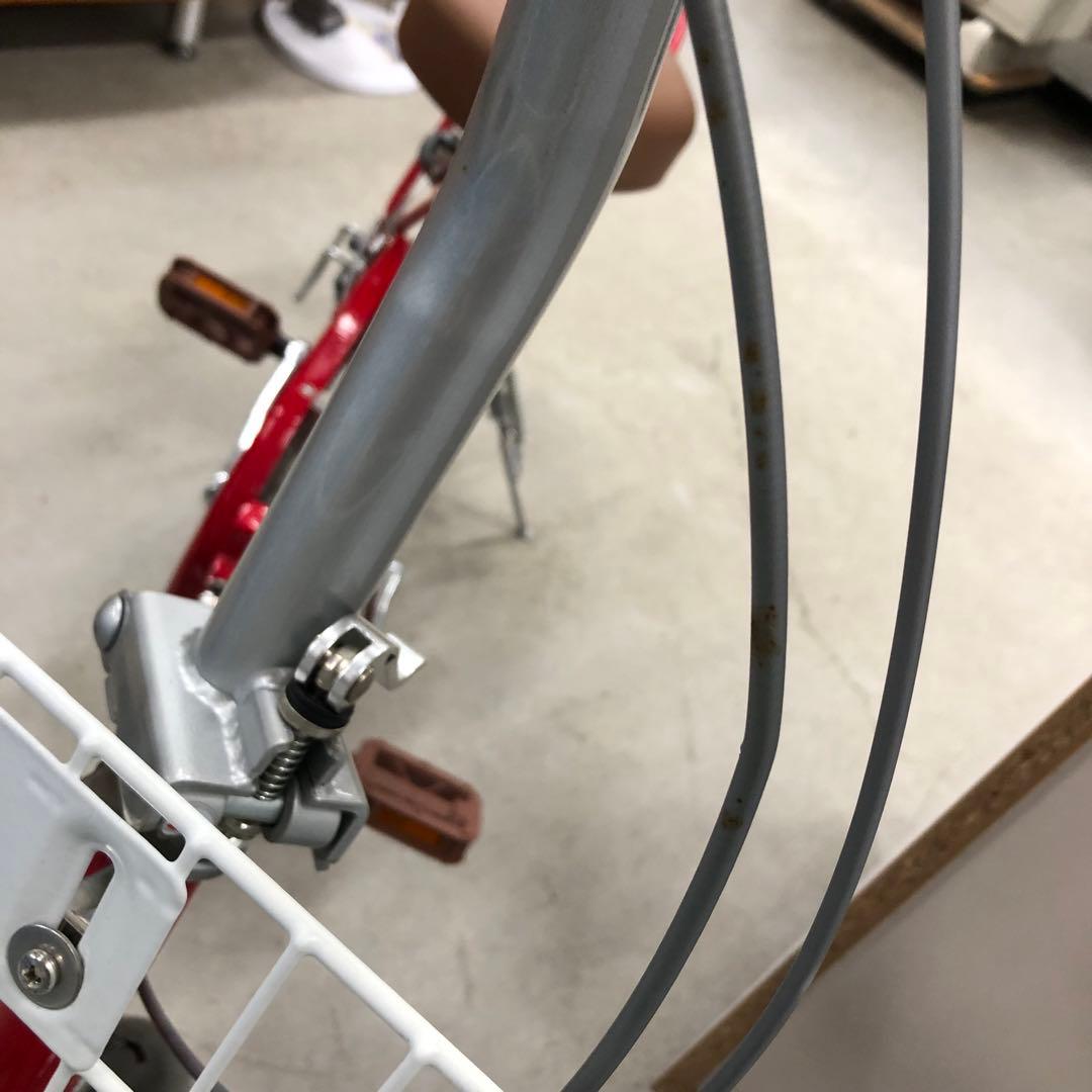 ミッキーマウス 折りたたみ自転車 ベルメゾン 赤