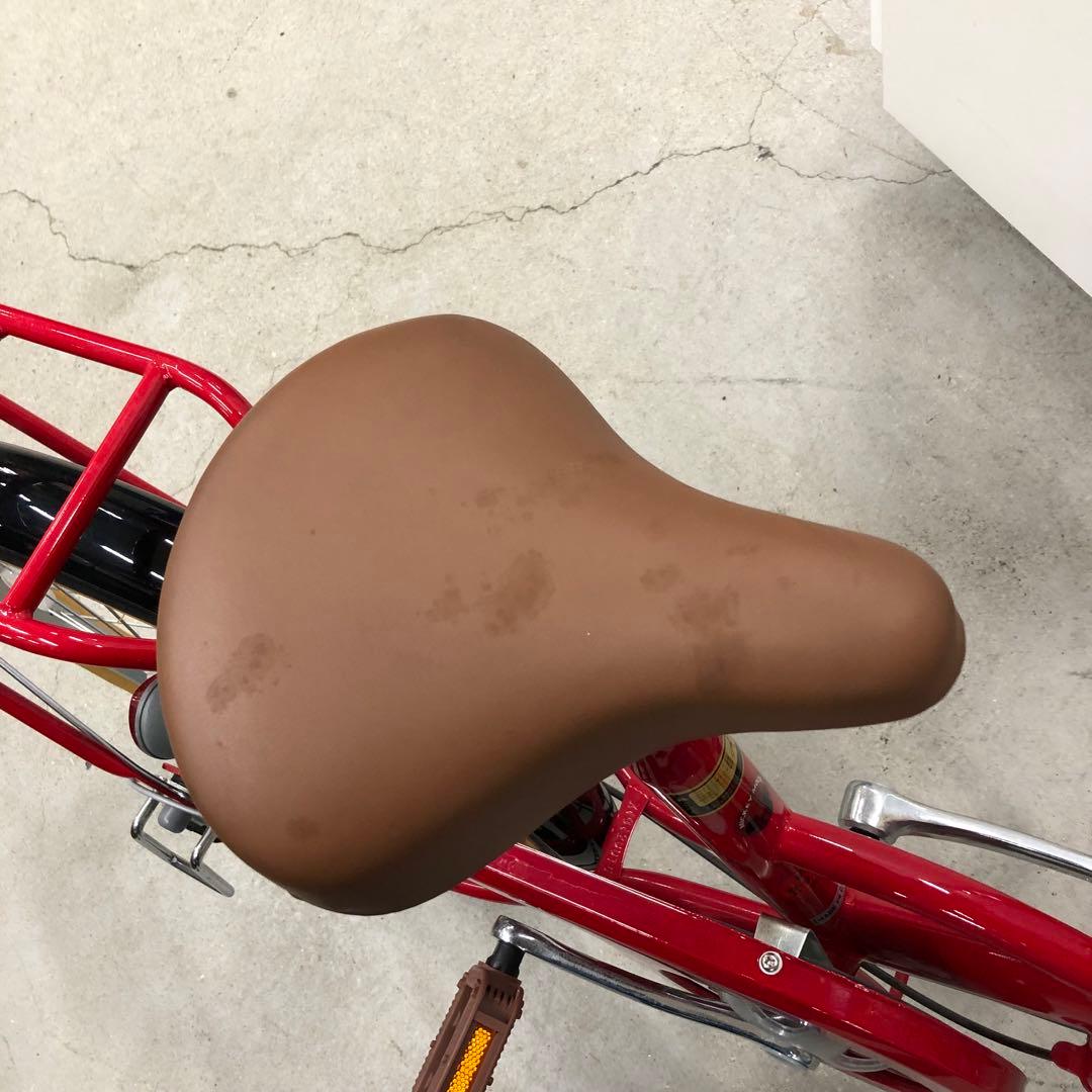 ミッキーマウス 折りたたみ自転車 ベルメゾン 赤